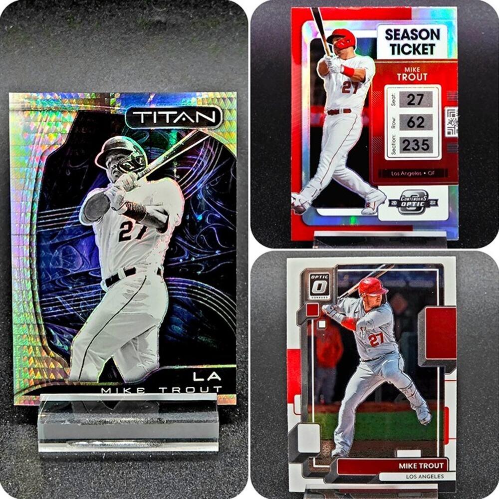 Mike Trout Titan Hyper /299 Optic Holo Los Angeles Angels Star